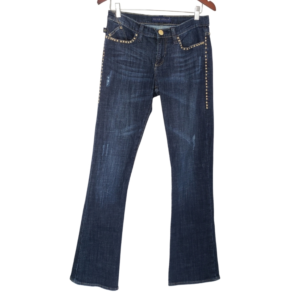 Rock & Republic Kasandra Boot Cut Studded Denim